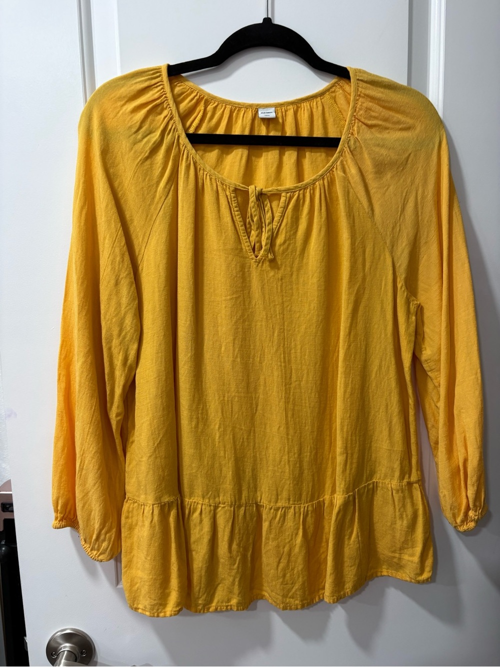 Old Navy Yellow Peasant Tunic Top